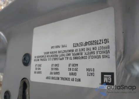 2004 Chevrolet Malibu Maxx Ls z USA, uszkodzony, nr VIN 1G1ZT62834F157473